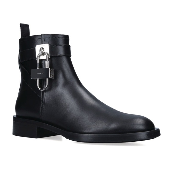 Givenchy Lock Ankle Boots in black leather size 37.5 - Picture 14 of 16